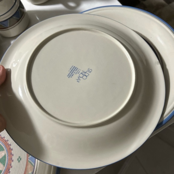 STUDIO NOVA LIMA Vintage Woven Print Hypnotic Plates, Coffee Cups 18 pieces - Picture 6 of 16